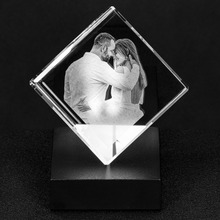 Load image into Gallery viewer, Personalized Crystal-Cut Corner Cube