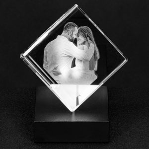 Personalized Crystal-Cut Corner Cube