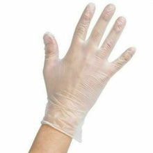 Load image into Gallery viewer, 100pcs Premium VINYL DISPOSABLE GLOVES Clear Powdered Powder Free