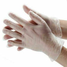 Load image into Gallery viewer, 100pcs Premium VINYL DISPOSABLE GLOVES Clear Powdered Powder Free