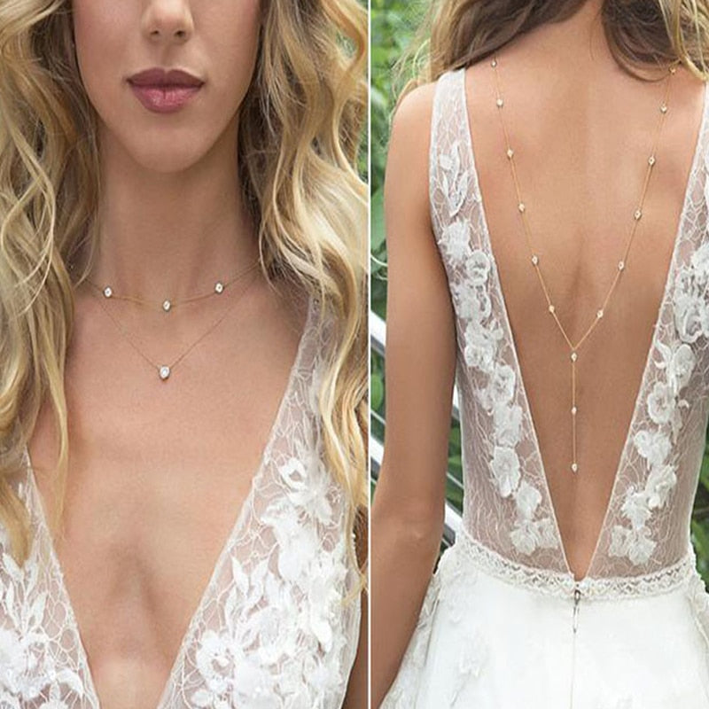 Backdrop Crystal  Necklace